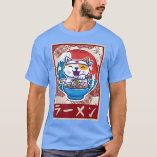 Ramen Cat Shirt Kawaii Anime Japanese Food Gift Te