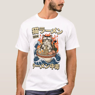 Ramen Cat T-Shirt – Kawaii Japanese Noodle Cat Ani