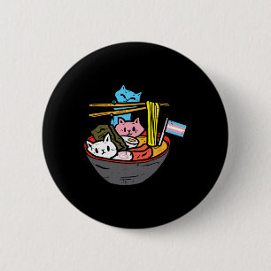 Ramen Cat Transgender Lgbt Trans Pride Janpanese N 6 Cm Round Badge