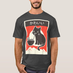 Ramen  Cat Tshirt Kawaii Anime Tee Japanese Gift 