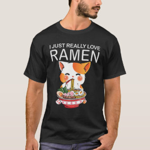 Ramen Cats Kawaii Anime Japanese Food Girls T-Shirt