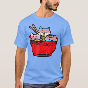 Ramen Cats Transgender Trans Pride Flag Japanese N T-Shirt