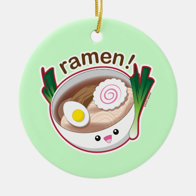 Ramen! Ceramic Tree Decoration (Front)
