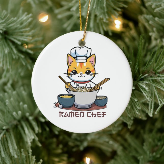 Ramen Chef Ceramic Tree Decoration (Tree)