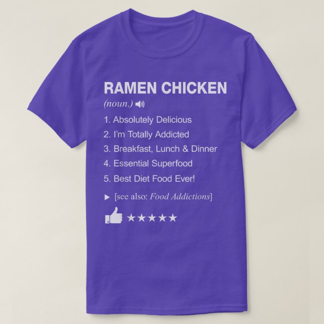 Ramen Chicken Definition Meaning Funny  T-Shirt (Design Front)