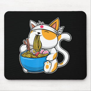 Ramen Cute Cat Kawaii Anime Japanese Food Neko Cat Mouse Mat