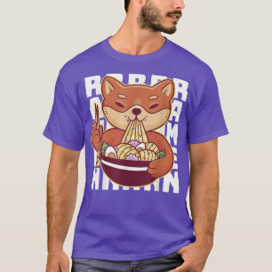 Ramen - Fox Eating Ramen Noodles  T-Shirt