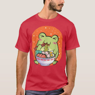 Ramen Frog Kawaii Frog Eating Ramen Frog Noodle Lo T-Shirt