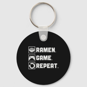 Ramen Game Repeat Noodle Video Games Console Gamer Key Ring