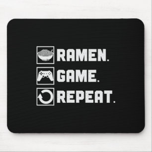 Ramen Game Repeat Noodle Video Games Console Gamer Mouse Mat