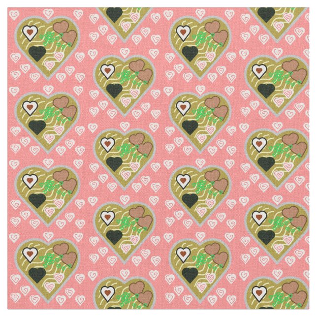 Ramen Heart Fabric (Close Up)