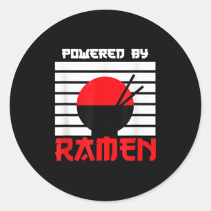 Ramen Inside, Enjoy Japanese Powered By Ramen Quot Classic Round Sticker