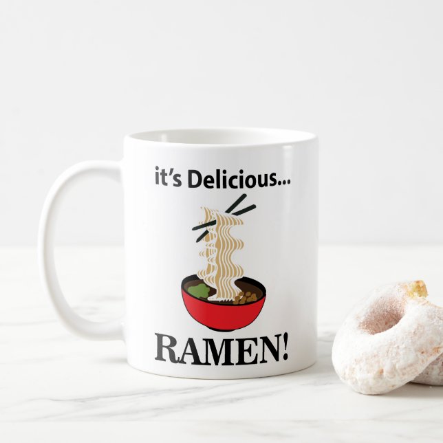 Ramen It's Delicious Noodle Coffee Mug (With Donut)