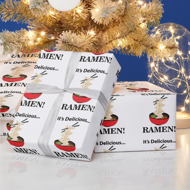 Ramen It's Delicious Ramen  Wrapping Paper (Holidays)