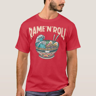 Ramen Japan Kawaii Noodle Bowl Pun Kanagawa Wave P T-Shirt