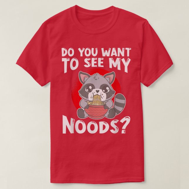 Ramen Japan Kawaii Noodle Bowl Pun Racoon 995 T-Shirt (Design Front)