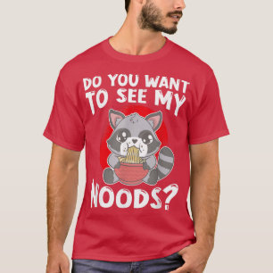 Ramen Japan Kawaii Noodle Bowl Pun Racoon 995 T-Shirt