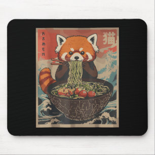 Ramen Japanese Graphic Tees Red Panda Anime Shirts Mouse Mat