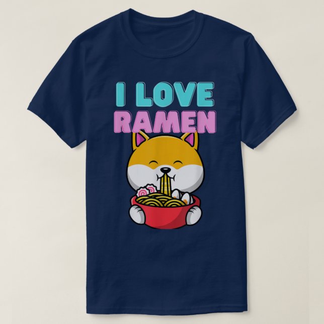 Ramen love Floki doge love ramen everybody loves r T-Shirt (Design Front)