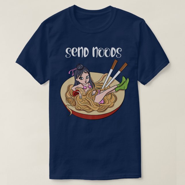 Ramen Lover Funny S Girl Inside Bowl Send Noods 19 T-Shirt (Design Front)