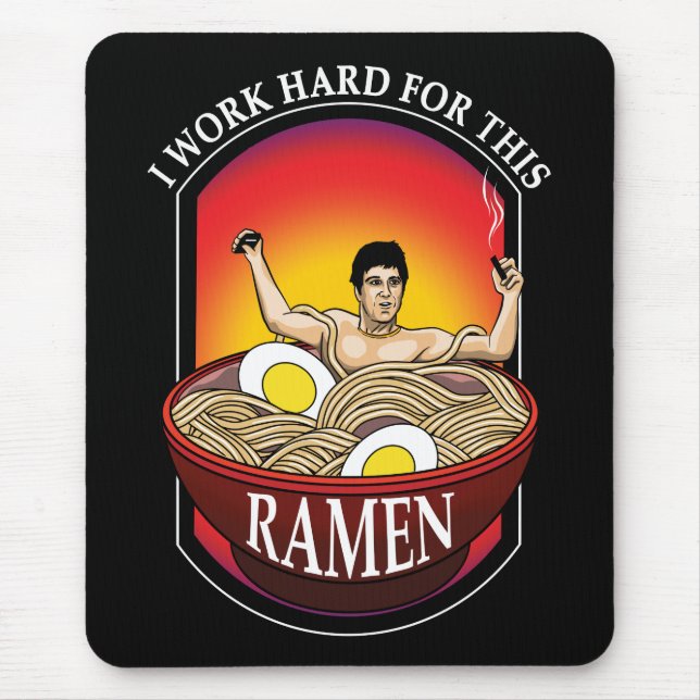 Ramen Lover Gangster Mouse Mat (Front)