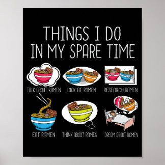 Ramen Lover Gift Funny Japanese Noodles Ramen Poster