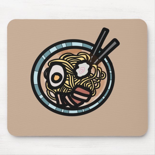 Ramen lovers cute Japanese Mouse Mat (Front)