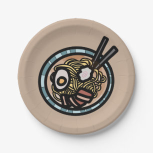 Ramen lovers cute Japanese Paper Plate