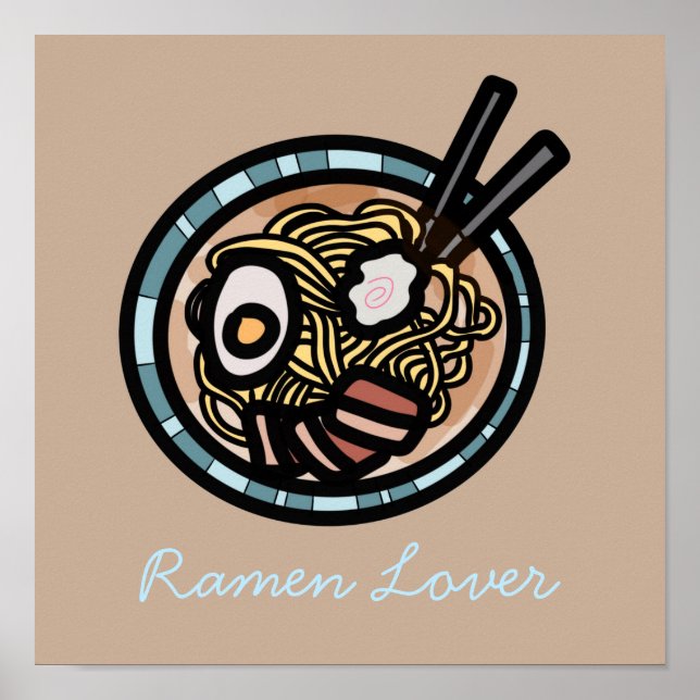 Ramen lovers cute Japanese Poster (Front)