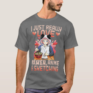 Ramen Merch  Anime lovers  Japanese animation  Ske T-Shirt