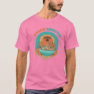 Ramen Monster - Anime Animals - Cat Japanese Aesth T-Shirt