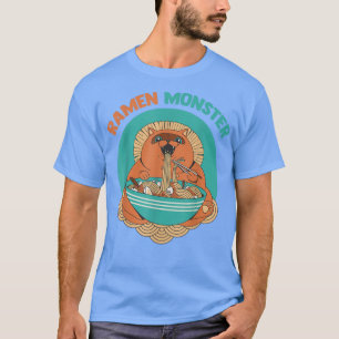 Ramen Monster  Anime Animals  Cat Japanese Aesthet T-Shirt