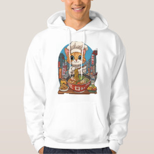 Ramen Neko � Funny Cat Chef Anime Food Hoodie