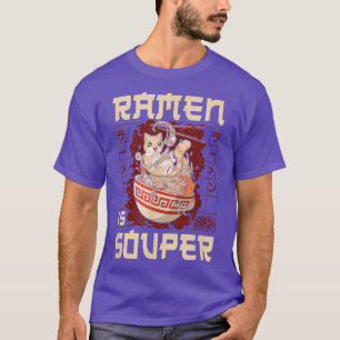 Ramen Noodle Bowl Love Japanese Kawaii Cat Pun Ram T-Shirt