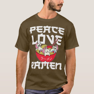 Ramen Noodle Bowl Love Japanese Kawaii Unicorn Pea T-Shirt