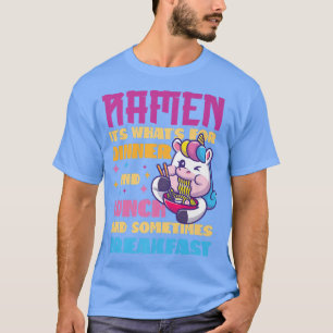 Ramen Noodle Bowl Love Japanese Kawaii Unicorn Ram T-Shirt