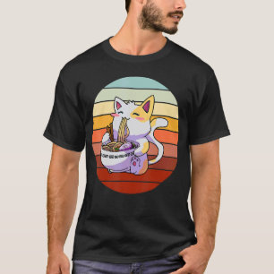 Ramen Noodle Cat Kitty Kitten Feline Men Women Boy T-Shirt