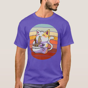Ramen Noodle Cat Kitty Kitten Feline Men Women Boy T-Shirt