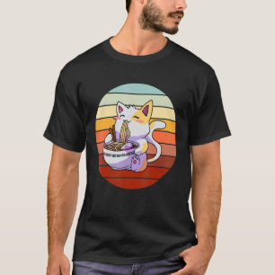 Ramen Noodle Cat Kitty Kitten Feline Men Women Boy T-Shirt