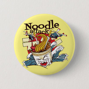 Ramen Noodle Cup Design 6 Cm Round Badge
