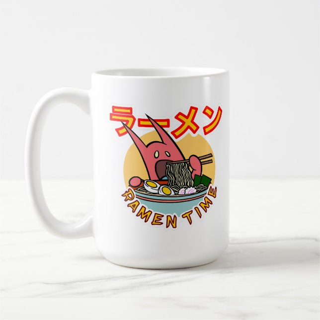 Ramen Noodle Monster Ramen Time! Coffee Mug (Left)