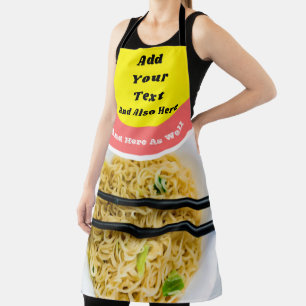 Ramen Noodle Packet Custom Message Funny Apron