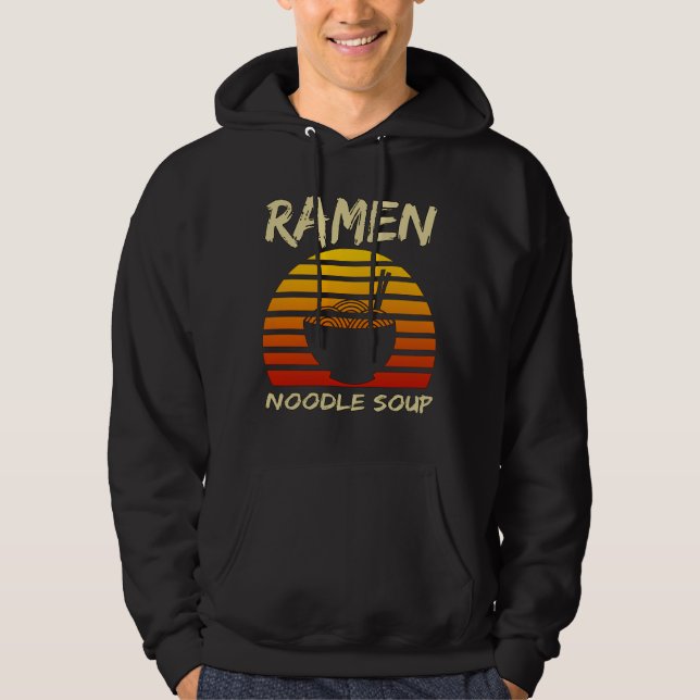 Ramen Noodle Soup Kawaii Japanese Noodles Vintage Hoodie (Front)