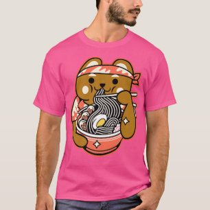 Ramen Noodles Anime Kawaii cute bear japanese Prem T-Shirt