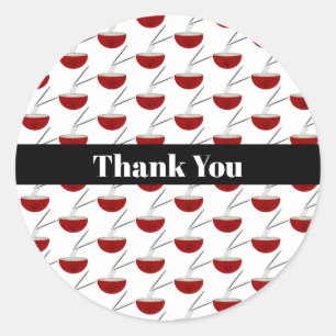 Ramen Noodles Asian Bowl Party Classic Round Sticker