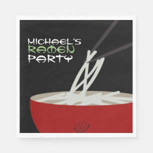 Ramen Noodles Asian Bowl Party Napkin