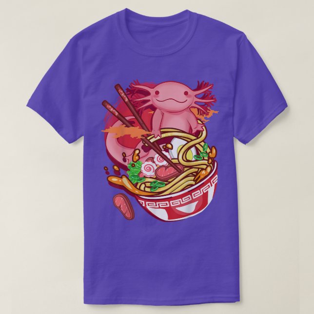 Ramen Noodles Axolotl Anime Otaku Japanese Food Gi T-Shirt (Design Front)