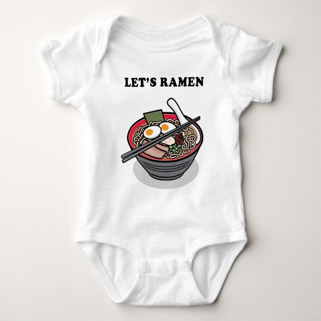 Ramen noodles baby bodysuit (Front)