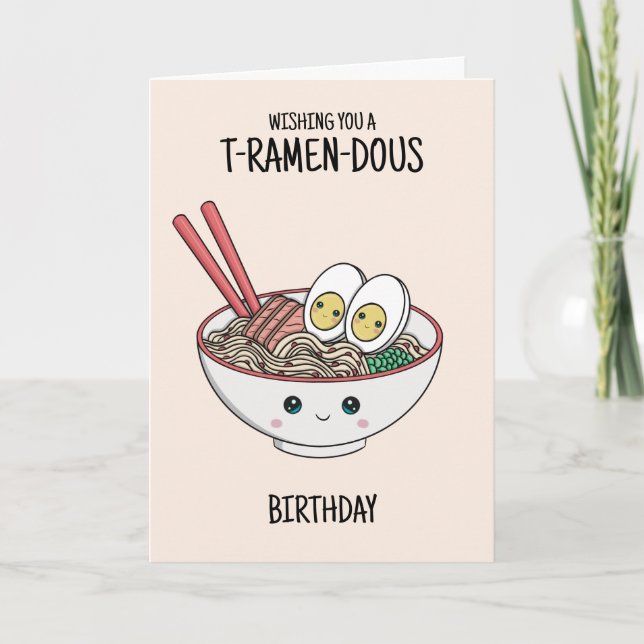 Ramen Noodles Birthday Card (Front)