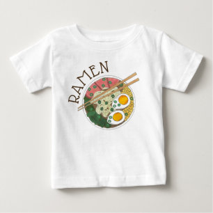 Ramen Noodles Bowl Japanese Food Restaurant Foodie Baby T-Shirt